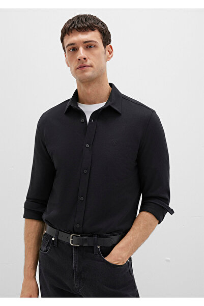 Mavi Černá pletená košile Fitted 0210294-900