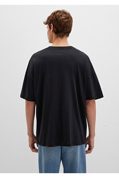 Mavi Μαύρο μπλουζάκι από οργανικό βαμβάκι Oversize -066902-900