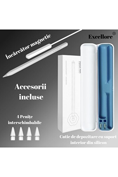 Excellore Stylus Pen compatible with iPad (2018–2024) palm touch rejection, magnetic charging
