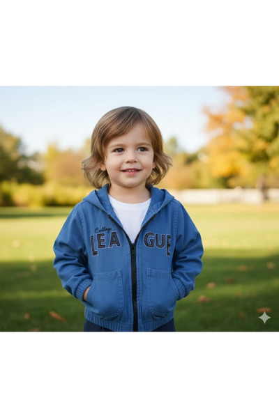 ONSUN Mavi Çocuk Kot Mont