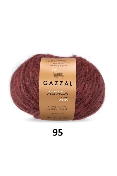 GAZZAL İPLİK Fir de tricotat Alpaca Air Baby Alpaka Merino 200g 4x50g 150m Ușor