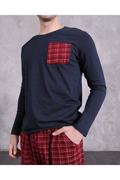 Lunaberry Pánské sváteční pyžamo – lékárnická kapsa s dlouhým rukávem, sezónní balíček věnovaného 100% bavlny