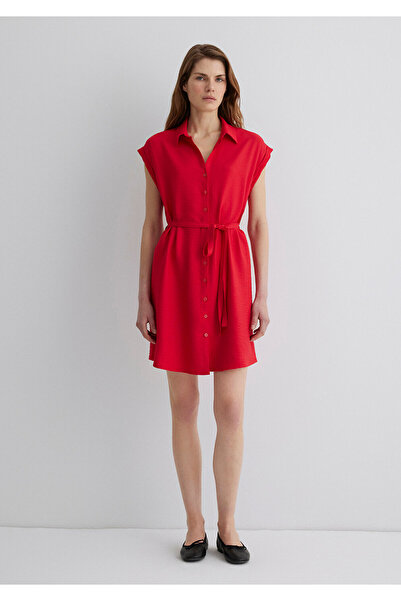 Mavi Red Shirt Dress Fitted 131139-29723