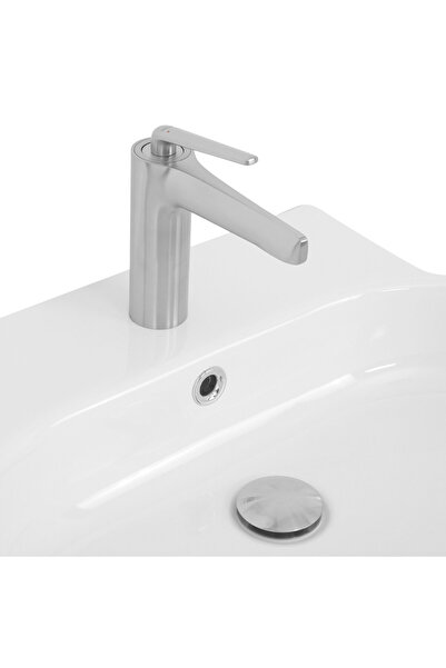 Maison Mex Basin mixer, NAOMI, L.12.7 l.4.5 H.17.2/13.8/11.4 m, brushed grey