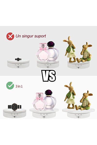 Chimora 44 ® 3-in-1 Rotating Photo/Video Stand, 15/18/22 cm, 360° Electronic, Remote