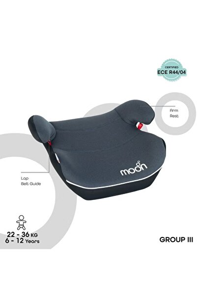 Moon Kido Baby Booster Car Seat - Dark Grey