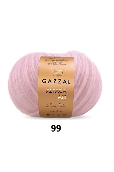 GAZZAL İPLİK Fir de tricotat Alpaca Air Baby Alpaka Merino 200g 4x50g 150m Ușor