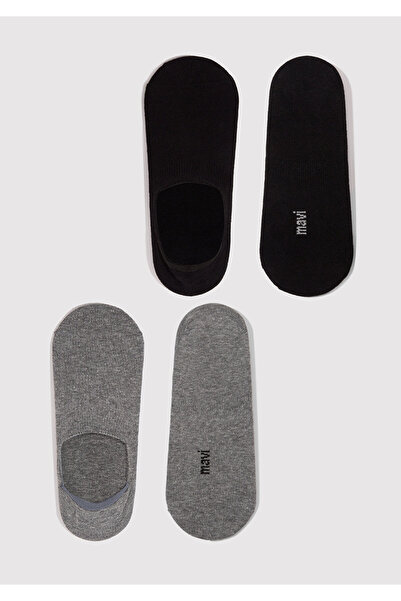 Mavi 2 Pack Black Gray Ballerina Socks 092594-900