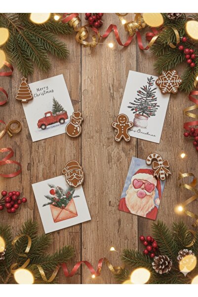 Gamy Crafts Yılbaşı Magnet-6lı Yılbaşı Magneti-Noel-Yeni Yıl Hediyesi-Buzdola...