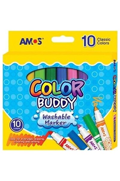Amos Color Buddy Jumbo Keçeli Kalem 10 Renk CM10P-M