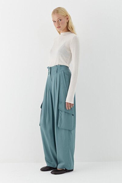 MARKALİSTE Dökümlü Cargo Pants Mint