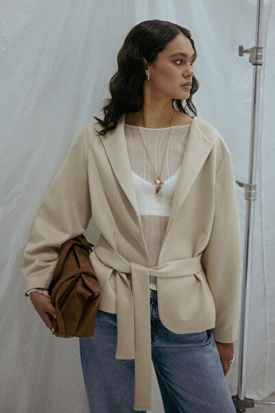 MARKALİSTE Suede Jacket Beige