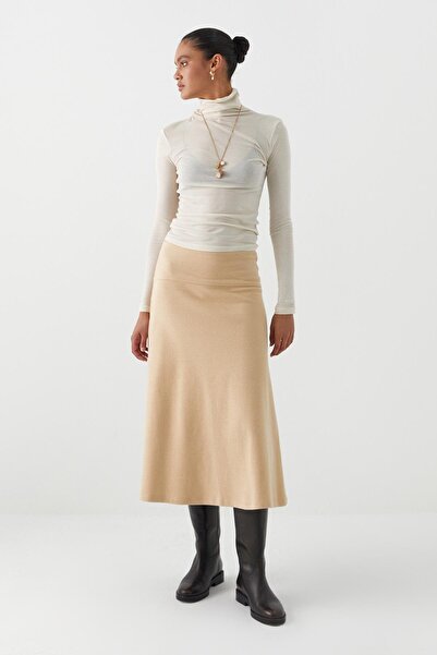 MARKALİSTE Cremă pentru fuste din material subțire cu aspect de tricotaj