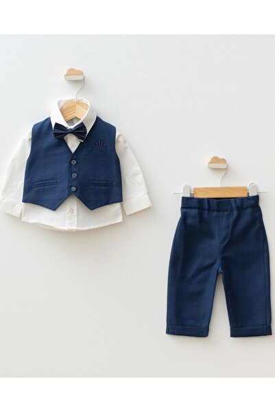 Mert Baby طقم ليتل جنتلمان بيبي بوي طقم فيست ميفلوت فاخر 100% قطن لحديثي الولادة