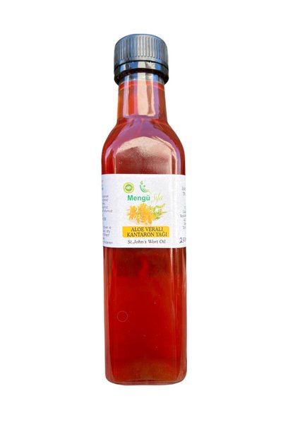 mengü şifa Aloe vera and St. John's Wort Oil 250ml. 100% Natural.