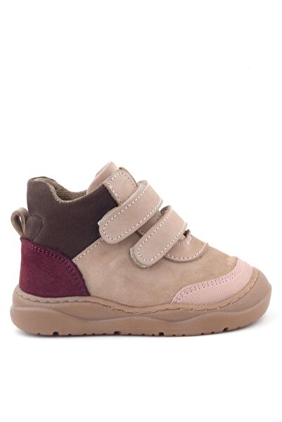 Rakerplus Genuine Leather Powder Pink Velcro Children's Sports Boots