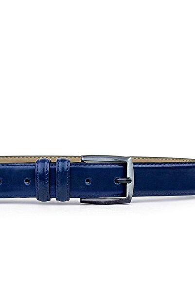 Rakerplus Curea pentru băiat din piele lacuită albastru marin 3,5 cm (85-110 cm)