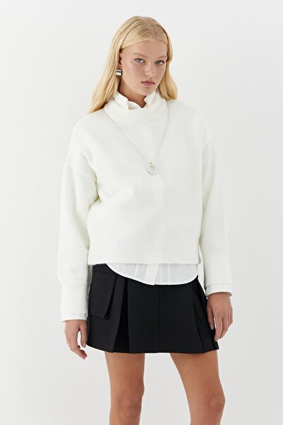 MARKALİSTE Basic Knitwear Sweater Ecru