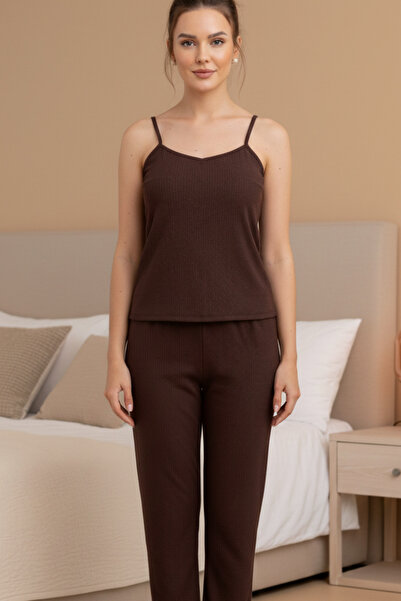 ELİTOL Σετ πιτζάμες γυναικεία φόρμα με μακρυμάνικο πλεκτό σχέδιο με σχέδιο καρδιάς