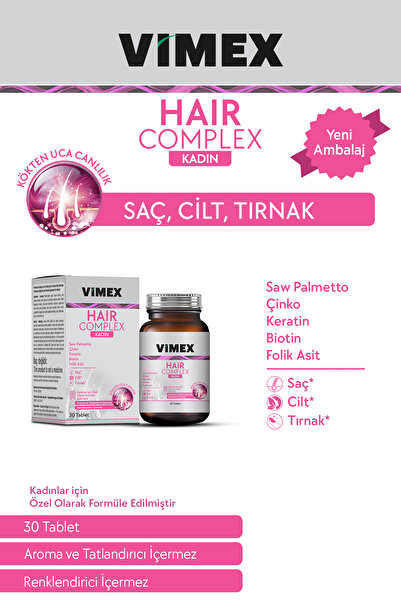 Vimex HAIR COMPLEX 30 TABLET - KADIN