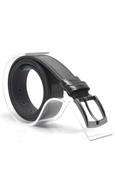 Rakerplus حزام جلد طبيعي أسود للأولاد - كاجوال