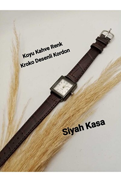 Spectrum Retro Dark Brown Color Crocodile Patterned Cord Black Case Vintage M...