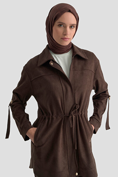 Armine Σετ με λεπτομέρεια στο μανίκι, παντελόνι με κορδόνια και φερμουάρ, με λάκρα