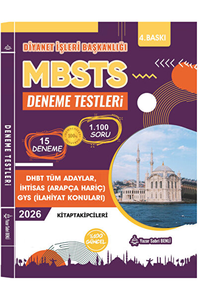 kitaptakipcileri 2026 Mbsts Deneme Testleri, Sabri Benli, Diyanet Işleri Başk...