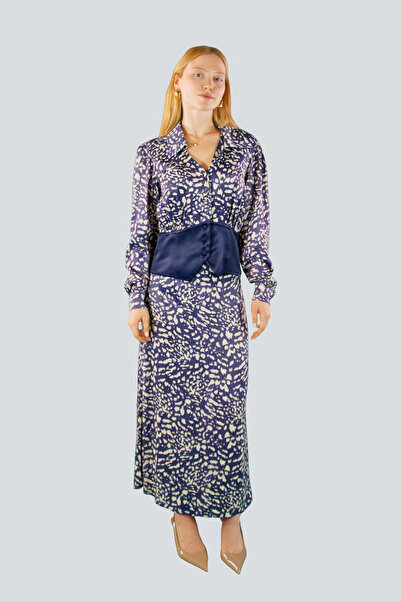 IDYL Corseted V-Neck Printed Blouse