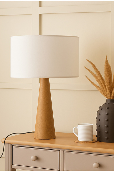 HOMİNG Lucca Light Color Wooden Lampshade Ayd-3647