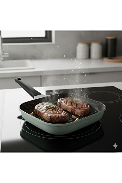 Badraig 17-Piece Granite Cookware Set Marble Nonstick Coating Light Green (Tiffay)