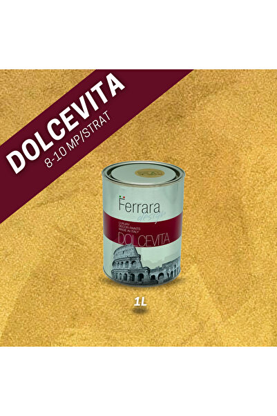 Ferrara Design Vopsea decorativa Dolcevita, Ferrara Design, culoare aurie, 1 L