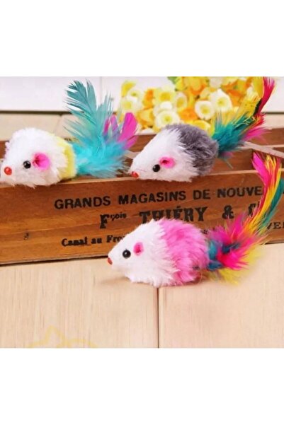 PATİLİDÜNYA Kedi Oyuncağı 3 Adet Peluş Fare