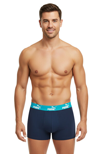 Puma Men's Cotton Boxers, Puma, Logo, Blue Navy, set of 6 pieces
