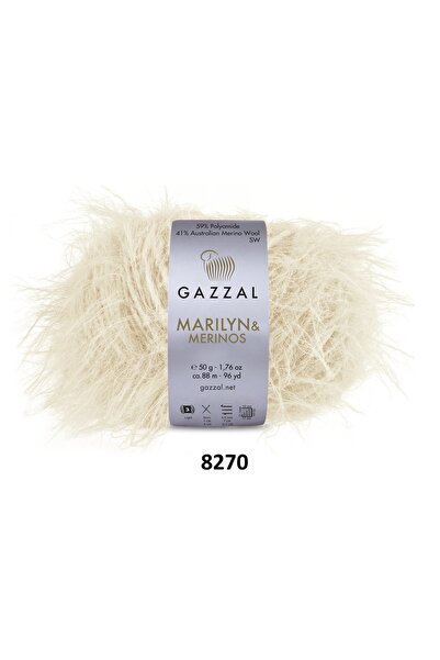 GAZZAL İPLİK خيوط غزال مارلين ميرينوس للحياكة طويلة الشعر 250 جرام 5×50 جرام ...