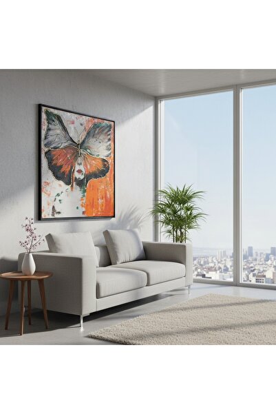 lya luxury Rölyef dokulu, El Yapımı, Yağlı Boya Tablo(115X115cm)