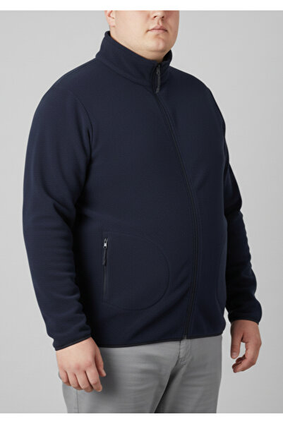 balkonda Swea tricou pentru bărbați, fleece, cu fermoar, cu guler, mărime mar...