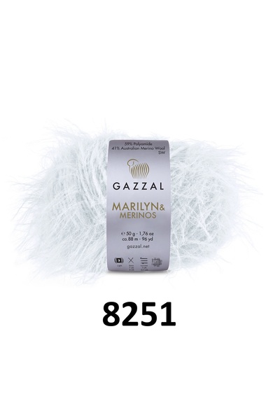 GAZZAL İPLİK Fir de tricotat Gazzal Marilyn Merinos Long Staple 250g 5x50g 88...