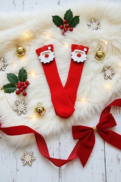 Panowill Design Girl Boy Baby Santa Claus Decorated Knee-Length New Year Stoc...