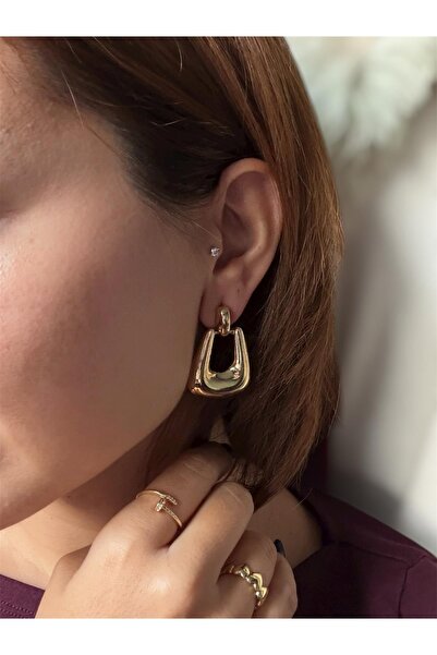 DGK COLLECTİON 14K gold renk tasarımVip seri - 1322 küpe ❤️