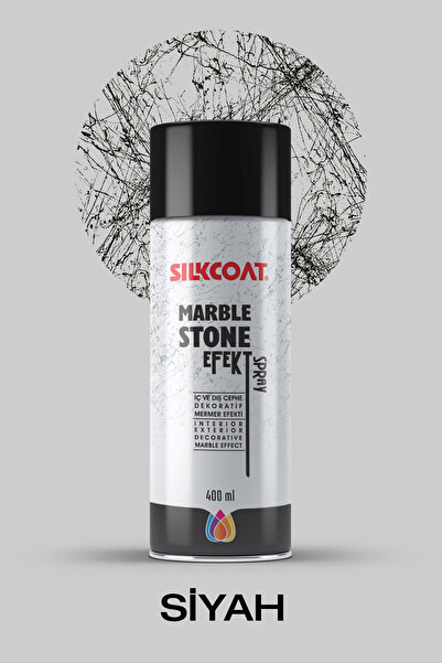 Silkcoat Marble Stone Efekt - Sprey Mermer Efekti - Siyah - 200 ml
