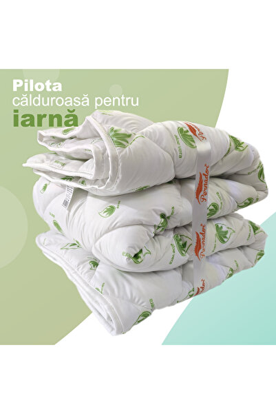 Pernador Pilota de iarnă Aloe Vera, umplutură 400 g/m², matlasată, călduroasa, 180cm x 200cm