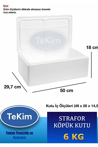 tekim temizlik ve ambalaj Strafor Köpük Kutu Beyaz 6 kg