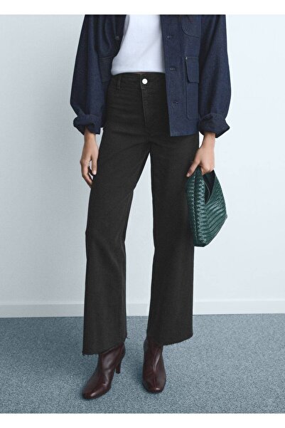 MANGO Woman Catherin High Waisted Culotte Jean Pants