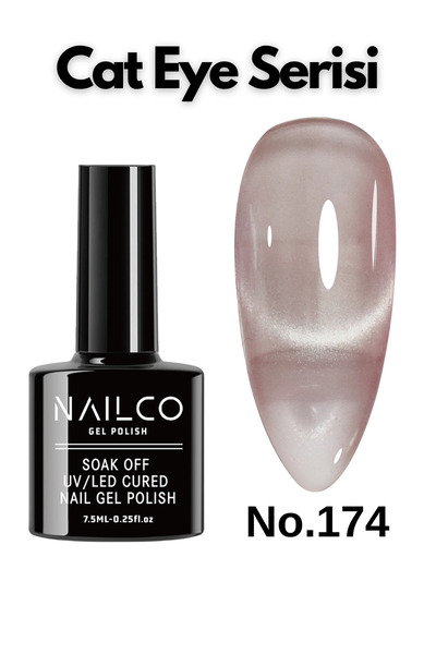 Naıl Co Uv Led Kalıcı Oje 7.5 ml Kedi Gözü Cat Eye Magnetik Seri Nailco 174