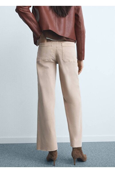 MANGO Woman Catherin yüksek belli culotte jean pantolon