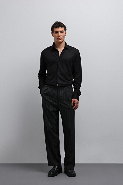 Antioch Siyah Relax Fit Erkek Gömlek