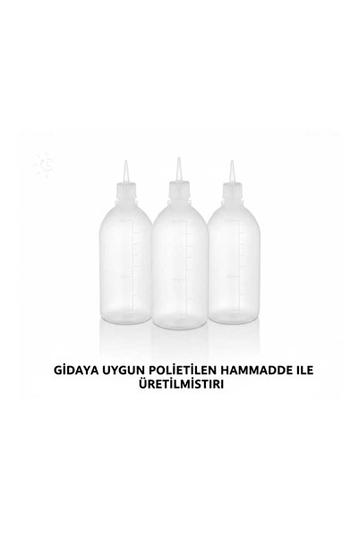 Dizayn 3 Adet 1000 ml Professional Fişek Sosluk - 1 lt (3 adet)