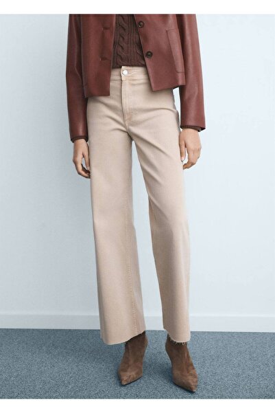 MANGO Woman Catherin yüksek belli culotte jean pantolon