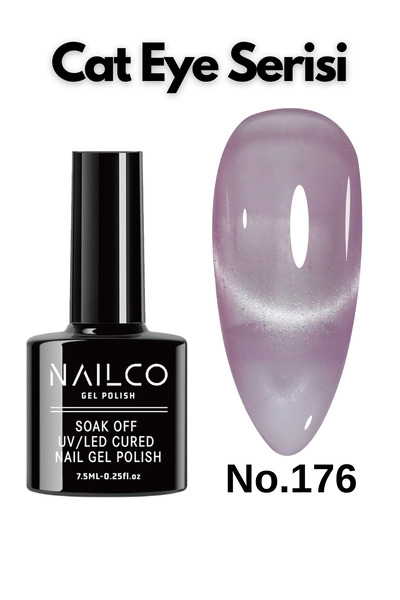 Naıl Co Uv Led Kalıcı Oje 7.5 ml Kedi Gözü Cat Eye Magnetik Seri Nailco 176